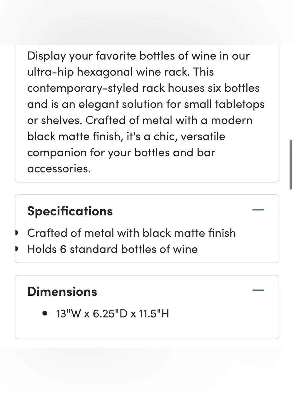 Cost Plus World Market hexagon metal